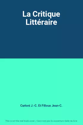 Couverture du produit · La Critique Littéraire
