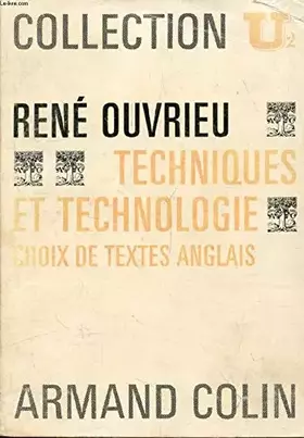 Couverture du produit · Techniques et technologie - choix de textes anglais