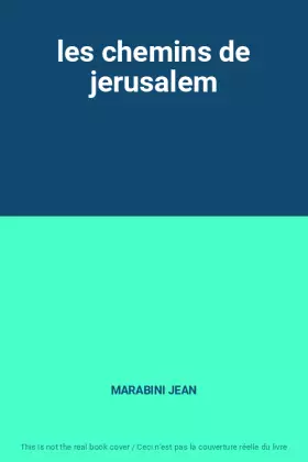 Couverture du produit · les chemins de jerusalem