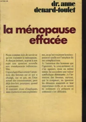 Couverture du produit · LA MENOPAUSE EFFACEE
