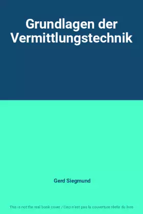 Couverture du produit · Grundlagen der Vermittlungstechnik