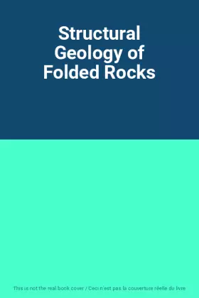 Couverture du produit · Structural Geology of Folded Rocks