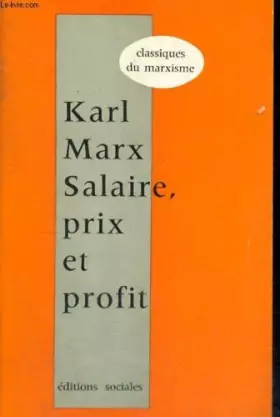 Couverture du produit · Salaire, prix et profit