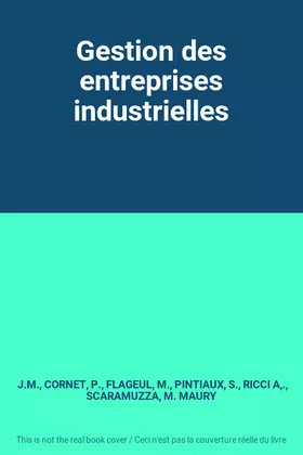 Couverture du produit · Gestion des entreprises industrielles