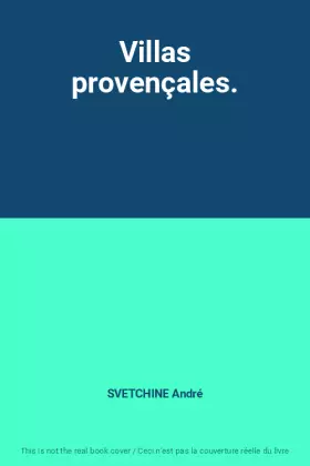 Couverture du produit · Villas provençales.
