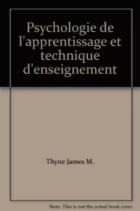 Couverture du produit · Psychologie de l'apprentissage et technique d'enseignement