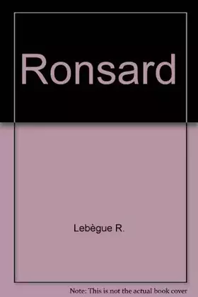 Couverture du produit · Ronsard