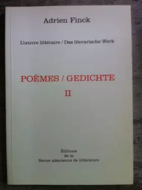 Couverture du produit · Poèmes / Gedichte 2