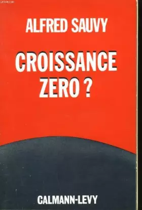 Couverture du produit · Croissance zero?