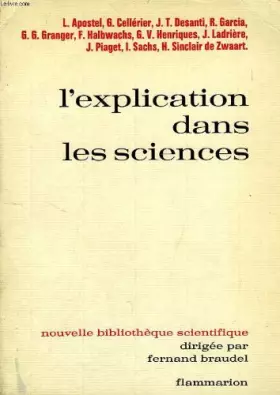 Couverture du produit · L'explication dans les sciences