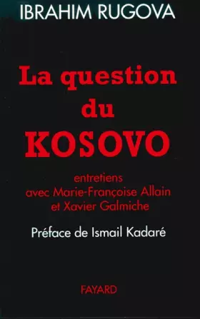 Couverture du produit · La question du kosovo.