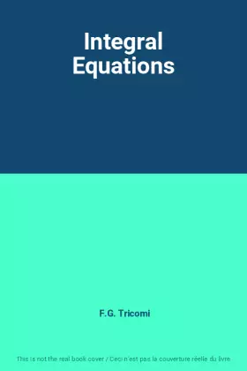 Couverture du produit · Integral Equations