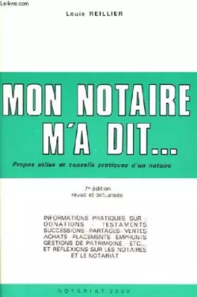 Couverture du produit · Mon notaire m'a dit ...