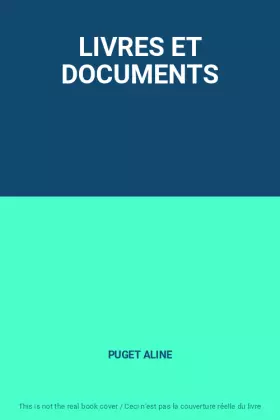 Couverture du produit · LIVRES ET DOCUMENTS