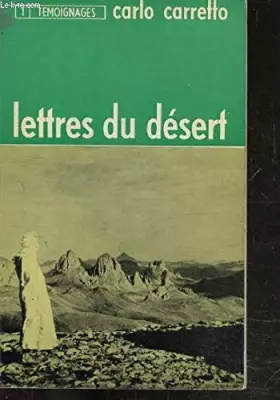 Couverture du produit · LETTRES DU DESERT