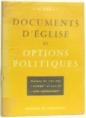 Couverture du produit · Documents d'Eglise et options politiques.