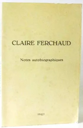 Couverture du produit · Notes autobiographiques, tome i