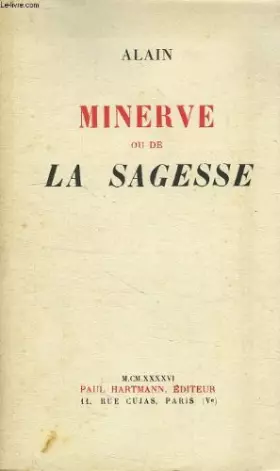 Couverture du produit · Minerve ou de la sagesse