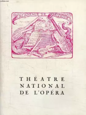 Couverture du produit · THEATRE NATIONAL DE L'OPERA