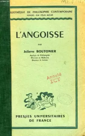 Couverture du produit · L'Angoisse
