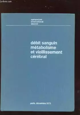 Couverture du produit · Débit sanguin, métabolisme et vieillissement cérébral.
