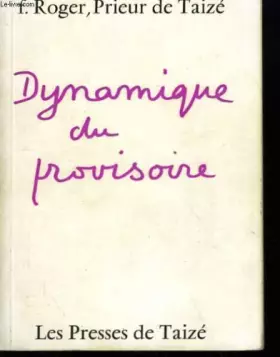 Couverture du produit · Dynamique du provisoire