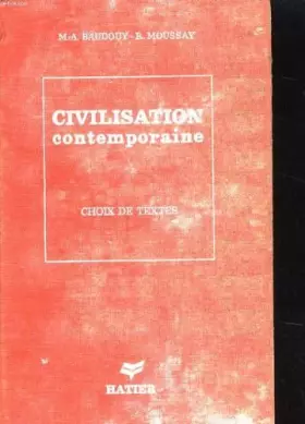 Couverture du produit · Civilisation contemporaine. choix de textes