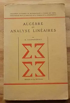 Couverture du produit · Algebre et analyse lineaires