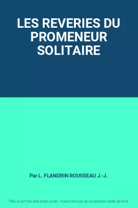 Couverture du produit · LES REVERIES DU PROMENEUR SOLITAIRE