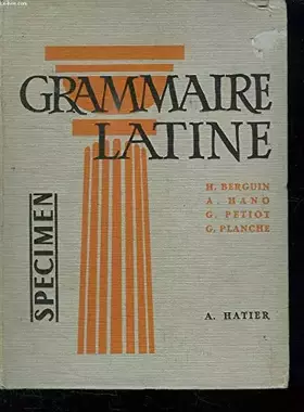 Couverture du produit · GRAMMAIRE LATINE