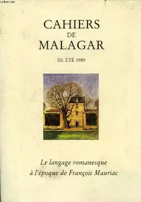 Couverture du produit · CAHIERS DE MALAGAR, III. ETE 1989