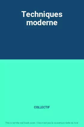 Couverture du produit · Techniques moderne