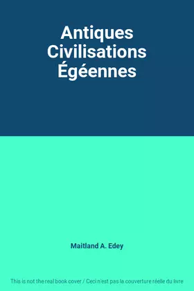 Couverture du produit · Antiques Civilisations Égéennes
