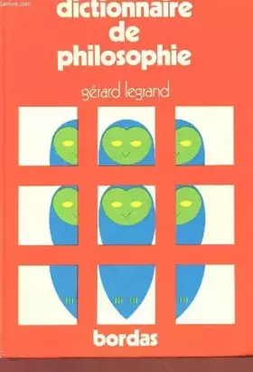 Couverture du produit · DICTIONNAIRE DE PHILOSOPHIE.