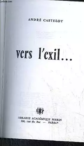 Couverture du produit · Vers l'exil...