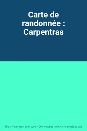 Couverture du produit · Carte de randonnée : Carpentras