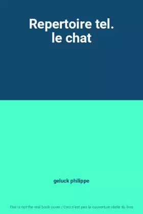 Couverture du produit · Repertoire tel. le chat