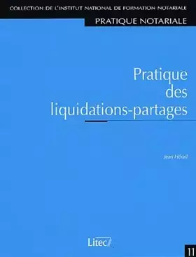 Couverture du produit · Pratique des liquidations-partages