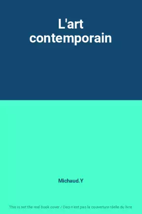 Couverture du produit · L'art contemporain