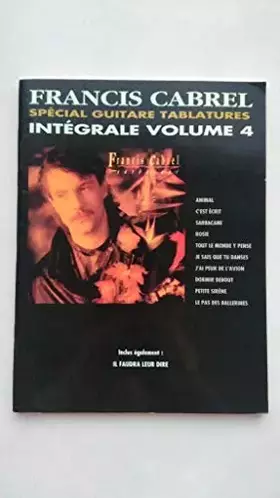 Couverture du produit · Cabrel francis - intégrale 4 tab