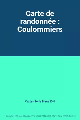 Couverture du produit · Carte de randonnée : Coulommiers