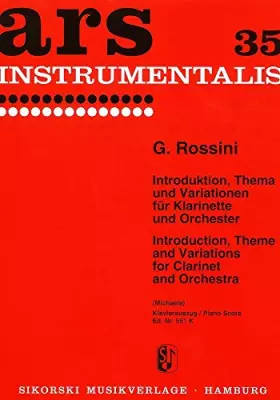 Couverture du produit · SIKORSKI ROSSINI GIOACCHINO - INTRODUCTION, THEME AND VARIATIONS - CLARINET & PIANO Classical sheets Clarinet