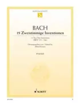 Couverture du produit · 15 two-part Inventions: BWV 772-786. piano.