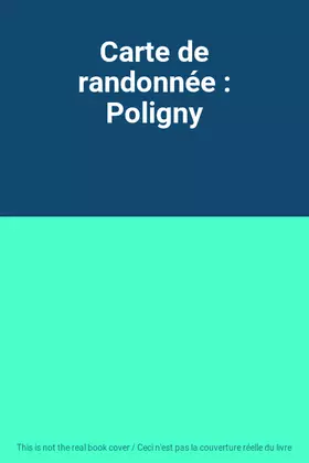 Couverture du produit · Carte de randonnée : Poligny