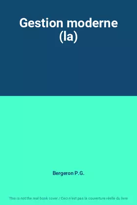 Couverture du produit · Gestion moderne (la)