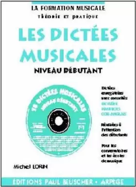 Couverture du produit · Partition : Dictees musicales avec CD, niveau debutant