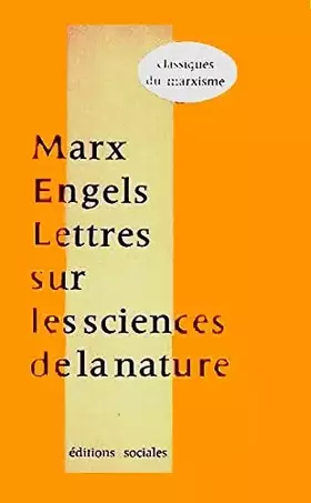 Couverture du produit · Marx Engels Lettres sur les Sciences de la Nature