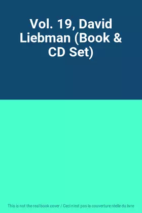 Couverture du produit · Vol. 19, David Liebman (Book & CD Set)