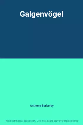 Couverture du produit · Galgenvögel