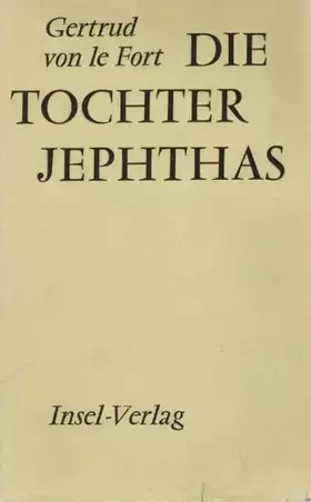 Couverture du produit · Die Tochter Jephthas